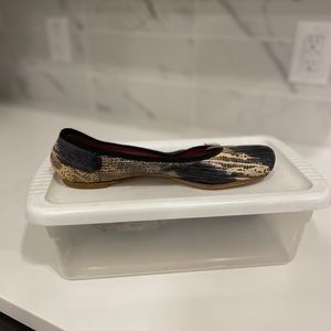 Alligator skin flats by Alaia Paris